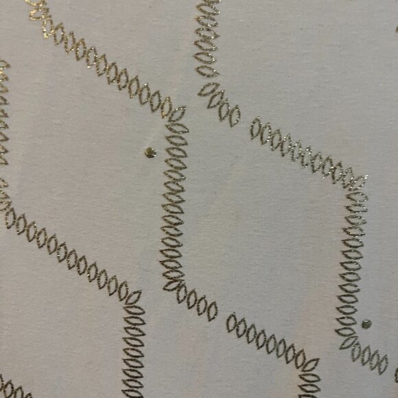 JM Collection Plus Size 2X T Shirt Short Sleeves White Gold - Picture 3 of 5